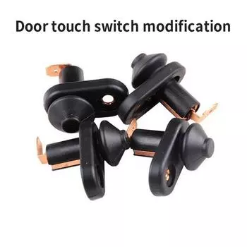 2шт универсальный автомобиль межкомнатная дверь любезно свет лампа переключатель кнопка чёрный