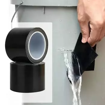 2шт. Водонепроницаемая и герметичная лента для ремонта водопроводных труб. Высокопрочная клейкая лента для ремонта протечек в пластиковых трубах. Для герметизации водопроводных труб из ПВХ. Black slice 10CM*10CM-1pc