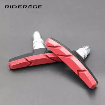 2шт велосипедные горные тормозные колодки V-brake с грязевым желобом бесшумные тормозные колодки MTB детали тормозов для шоссейного велоспорта резиновый лист сменный синий