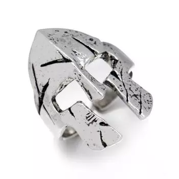 2шт винтажный мужской шлем спартанский герой лицо крышка открытые кольца на палец вечерние украшения