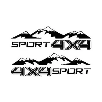 2шт внедорожная наклейка для автомобиля 4X4 для VW Amarok Chevrolet S10 D Max отделка Raptor F-150 отделка двери грузовика виниловые наклейки аксессуары S 45X13CM чёрный