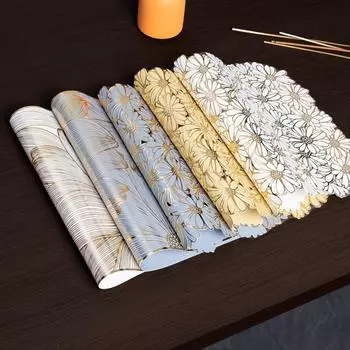 2шт водонепроницаемый цветочный подстаканник красочный коврик для стола кухонные принадлежности обеденный коврик свадьба Style 4