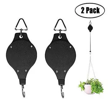 2шт выдвижной садовый домашний завод подвесной шкив цветочная корзина крючок вешалка