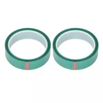 2шт высокотемпературная лента ПЭТ толщина 0,06 мм ширина 25 мм длина 33 метра зеленая изоляционная лента