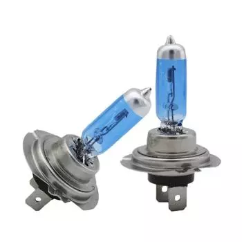 2шт Яркие H7 100W 12V 6000K Газовые галогенные фары Белый свет Лампы синий