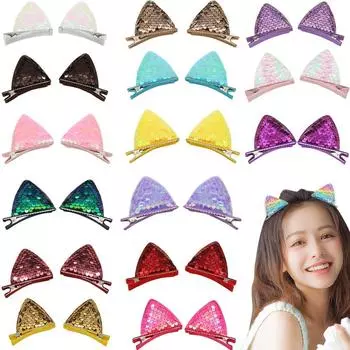 2шт заколка для волос с кошачьими ушками Super Flash BB зажим для женщин и девочек головной убор заколка для волос ребенок синий