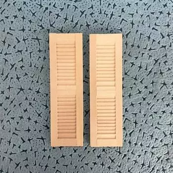 2 шт. жалюзи окна миниатюрный реквизит поставки сплошной цвет красивый кукольный домик мини ставни модель игрушка для развлечения