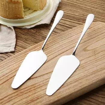 2Type Stainless Steel Serrated Edge Cake Server Blade Cutter Pie Pizza Server Cake Cutter Shovel Kitchen Baking Pastry Spatulas