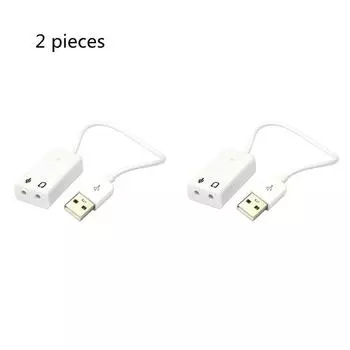 2Внешний USB 2.0 3D Виртуальный 7.1-канальный Аудио Адаптер Звуковой Карты Для ПК Ноутбука