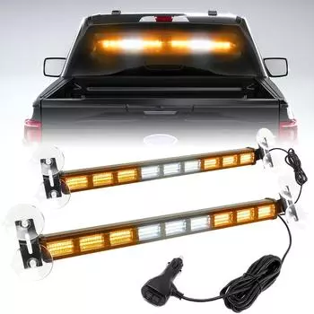 2в1 автомобильный двухцветный аварийный светильник, полоса лобового стекла, 162 светодиодный автомобильный проблесковый маячок, 12-24 В, сигнальная лампа с функцией вспомогательного освещения янтарь/белый