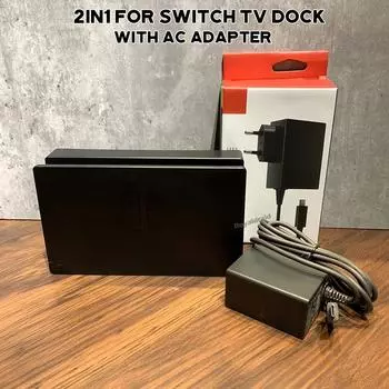 2в1 для NS Switch TV Dock зарядная база для Nintendo Switch TV HDMI-совместимая док-станция + блок питания переменного тока