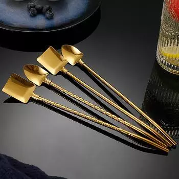 2в1 соломинки для питья, ложка, креативная многоразовая соломинка для питья из нержавеющей стали 1