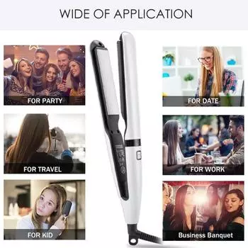 2в1 выпрямитель для завивки и выпрямления волос двойного назначения, выпрямитель для волос «два в одном», прямая завивка двойного назначения, портативная щипцы для завивки волос из фанеры