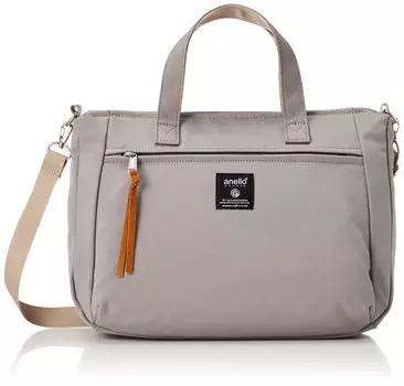 2WAY Tote Bag Shoulder Crossbody A4 STAMP GHM0233 Gray Beige [Anello Grande] Women s