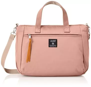 2WAY Tote Bag Shoulder Crossbody A4 STAMP GHM0233 Pink Beige [Anello Grande] Women s