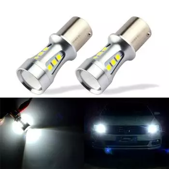 2x1156 LED Brake Light Bulb 6000K White for Car