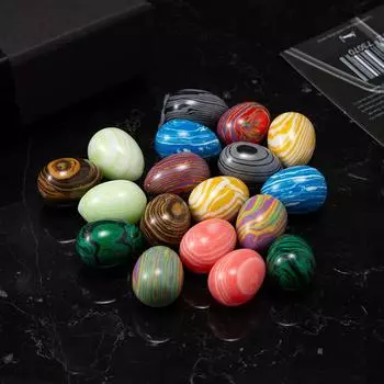 2x1,5 см Мини Яйцо Полированный Агат Камень Ювелирные Изделия Счастливый Камень Кристалл Воскрешение Яйцо Камень Собирать Подарки 2pcs