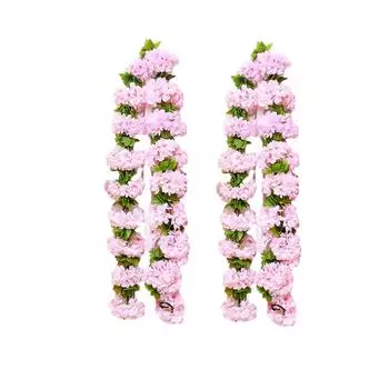 2x235 см вишневый цвет ротанговая гирлянда венок свежий прекрасный цветок растение виноградная лоза лист для домашнего забора рождественское украшение rose red