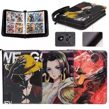 2x2 900 шт. держатель для карт аниме Луффи ACE Зоро игровой переплет держатель для карт на молнии емкость книги для альбома R SR TGR GP папка для коллекционирования детей A