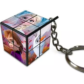 2x2 Frozen 2 Mini Cube Puzzle Disney Keyring, популярная корейская головоломка