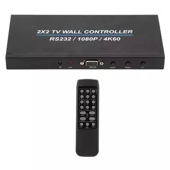 2x2 HD мультимедийный интерфейс контроллер видеостены 4K и 60 Гц HD дисплей поворот на 180 градусов ТВ-стена UK Plug