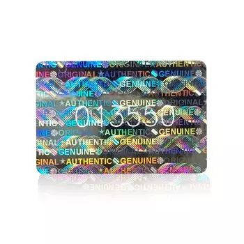 2X3CM Этикетка Защитная пломба Голограмма Подтверждение вскрытия Этикетка Без Следов Недействительный Тег Наклейка Защита от подделки (100 шт.) (Серебряный) серебряный