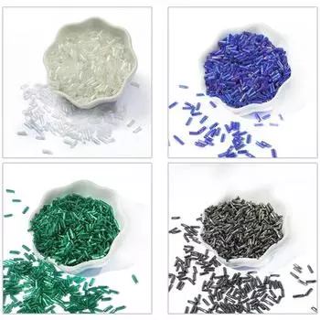 2x6 мм 300 шт. цветные спиральные трубчатые бусины маленькие стеклянные спиральные бусины аксессуары для одежды своими руками ювелирные изделия аксессуары Black Bile