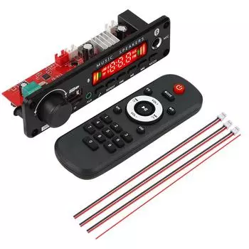 2x75 Вт усилитель Bluetooth MP3 декодер плата DIY беспроводной автомобильный аудиоплеер 8 В-26 В поддержка записи с дистанционным управлением белый