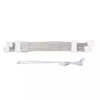 2x8PIN ARGB видеокарта удлинитель питания кабель белый 5V 3PIN разъем синхронизированный четырехсторонний свет