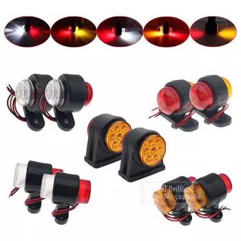 2x 12 В/24 В светодиодный боковой габаритный фонарь для грузовика, индикаторная лампа для прицепа, лампы для фургонов, караванов, сигнальная лампа поворота, предупреждающий свет