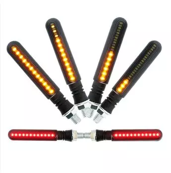 2x 12V квадроцикл скутер динамический светодиодный указатель поворота + красный задний стробоскоп