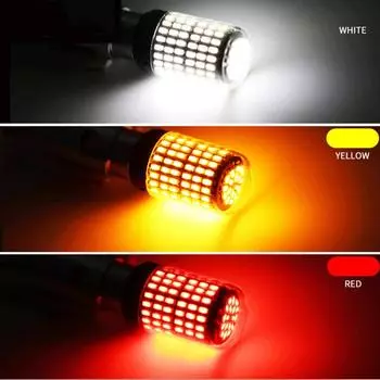 2x 168 SMD LED Canbus 1156 PY21W BAU15S 1157 P21 BAY15D 7440 W21W для указателя поворота, стоп-сигнала, заднего хода автомобиля 2Pcs
