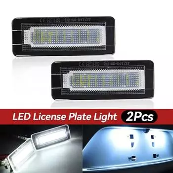 2x 18 SMD CANBUS белый светодиодный фонарь подсветки номерного знака для Benz Smart Fortwo 451 Coupe 2007-15 DC12V 6000K 7.7cm