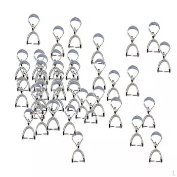 2x 20 шт., подвесной соединитель, зажимная застежка, ожерелья «сделай сам», ювелирные изделия, 8 мм, серебро