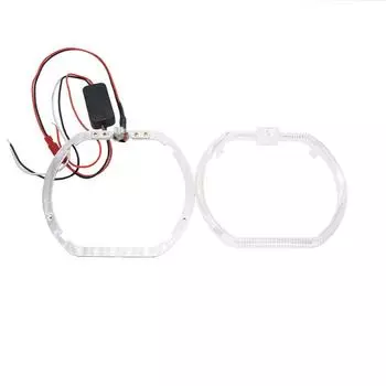 2x 2,5-дюймовые квадратные светодиодные дневные ходовые огни «ангельские глазки» белые DRL желтый указатель поворота