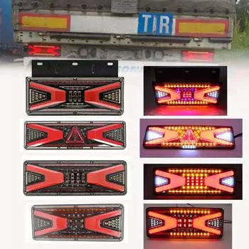 2x 33/41/46 см светодиодный задний фонарь для грузовика, задний тормоз, указатель поворота, внешняя лампа 24 В для прицепов, караванов, кемперов