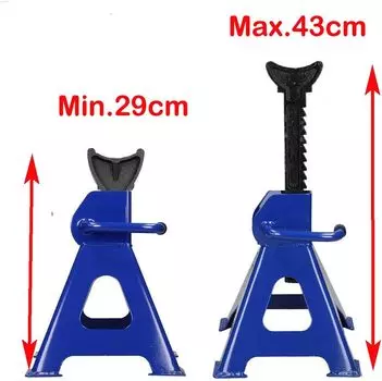 2x 3-тонная подставка для оси, стальная регулируемая подставка для домкрата, удерживающая подставки для подъемного инструмента для легковых и грузовых автомобилей, аварийный, регулируемый диапазон - 29-43 см UNITED KINGDOM