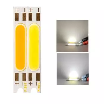2X 45*7 мм светодиодная полоса COB Chip Strip 3W Bar Источник света Лампа постоянного тока 9 В для DIY Автомобильная лампа Авто Работа