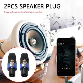 2x 4 Pole Audio Speaker Plugs Twist Lock Connectors for Neutrik NL4FC UK