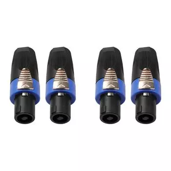 2x 4-полюсные разъемы для аудиоколонок с поворотным замком для Neutrik NL4FC