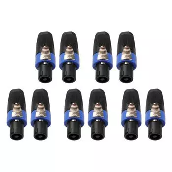 2x 4-полюсные разъемы для аудиоколонок с поворотным замком для Neutrik NL4FC