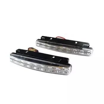 2X 8 светодиодных дневных ходовых огней для вождения автомобиля DRL, противотуманные фары, супер 12 В, белые