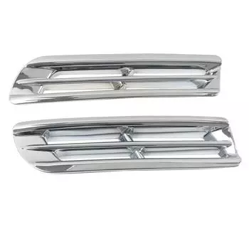 2x ABS Plastic Chrome Front Fog Light Lamp Cover For Toyota Highlander 2012-2014