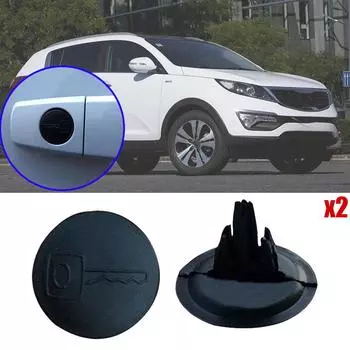 2X Автомобильная дверная ручка замочная скважина заглушка зажимы защитный чехол для KIA Sportage SL 2010 2011 2012 2013 - 2016 черный
