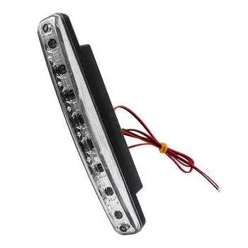2X Автомобильные 8 светодиодных противотуманных фар Drl для вождения, дневные ходовые огни, белые 2pcs
