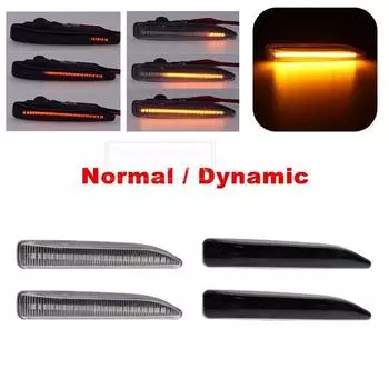 2x автомобильные динамические светодиодные передние боковые габаритные огни указателей поворота 12 В для BMW 7 серии E65 E66 E67 E68 2001-2008