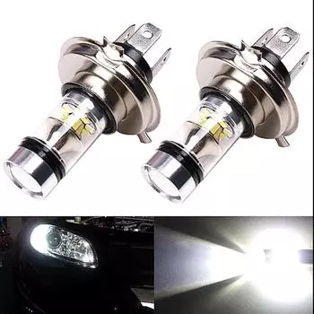 2X автомобильный H4/H7 9003 Hb2 8000K дальнего/ближнего света 20 светодиодных противотуманных фар дальнего света лампы Drl H7 белый