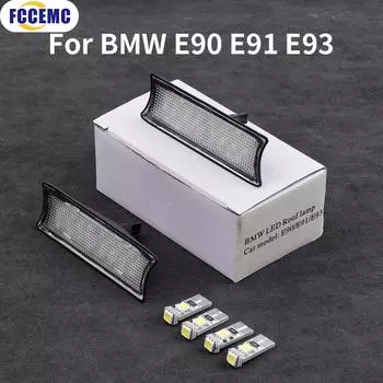 2x Автомобильный потолочный светодиодный купольный светильник для внутреннего освещения с белым светом для чтения для BMW E90 E91 E92 3-SERIES 2006 2007 2008 2009 2010 2011
