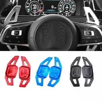 2X Автомобильный руль Paddle Extend DSG Direct Shift Paddle Cover для VW TSI Golf8 MK8 TSI POLO MK6 Touareg TSI Автомобильные аксессуары серебряный