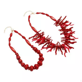 2x богемное ожерелье, многослойное стильное модное колье, африканские бусины для